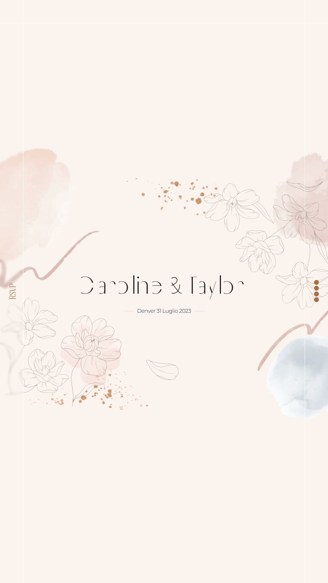 Honey digital wedding invitation preview on mobile