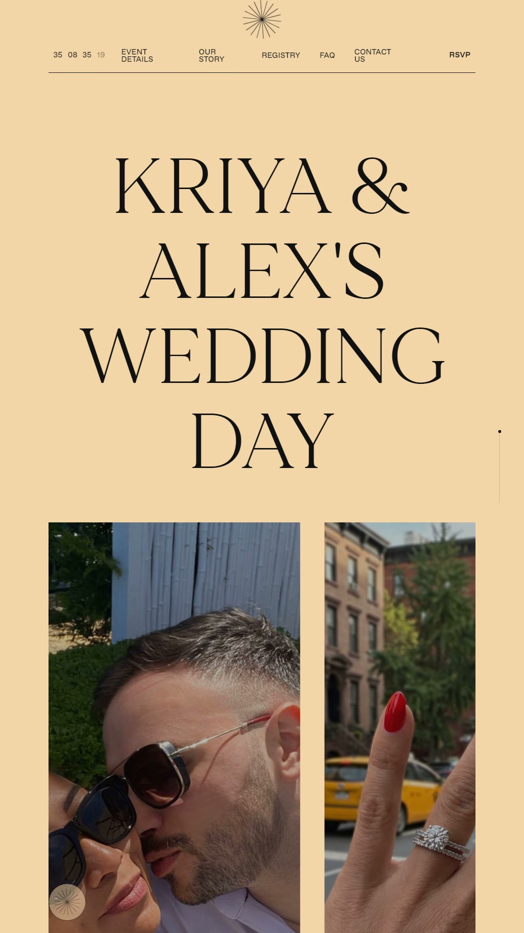 Kriyalex digital wedding invitation preview on mobile