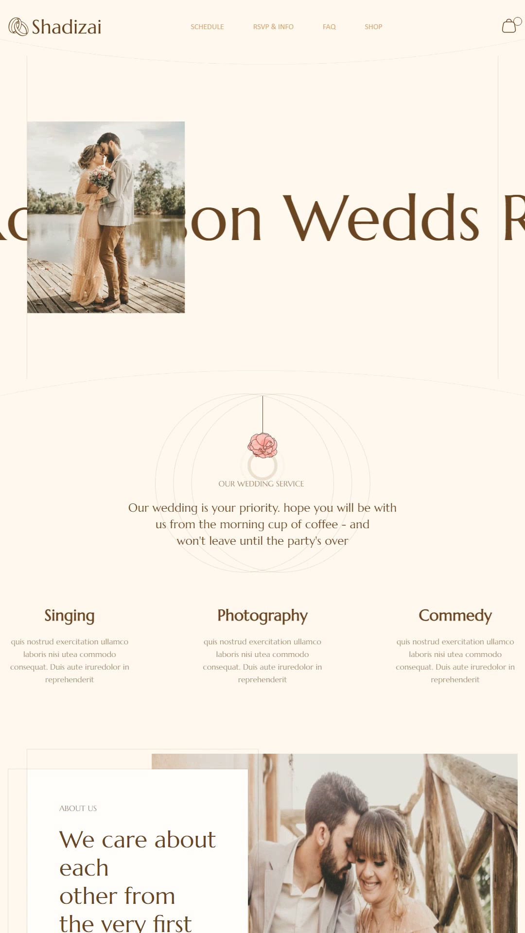 Shadizai digital wedding invitation preview on mobile